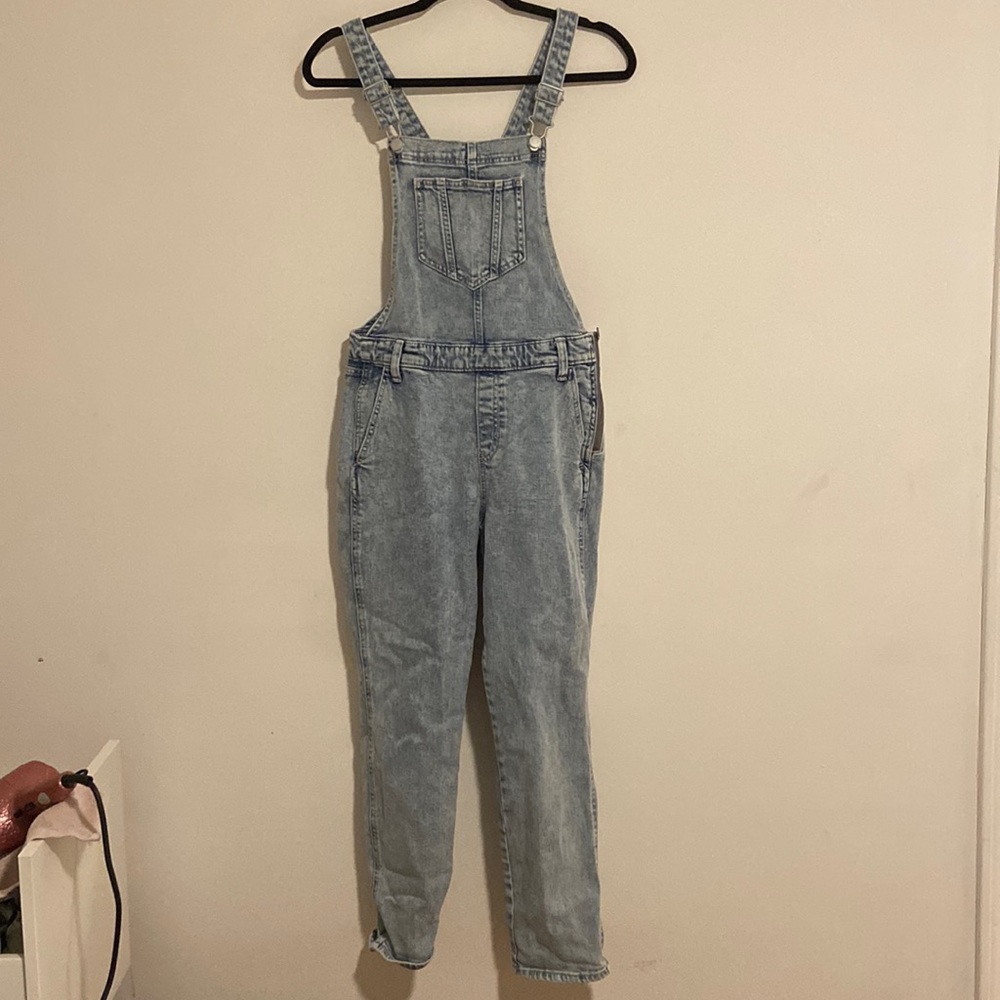 light wash overalls